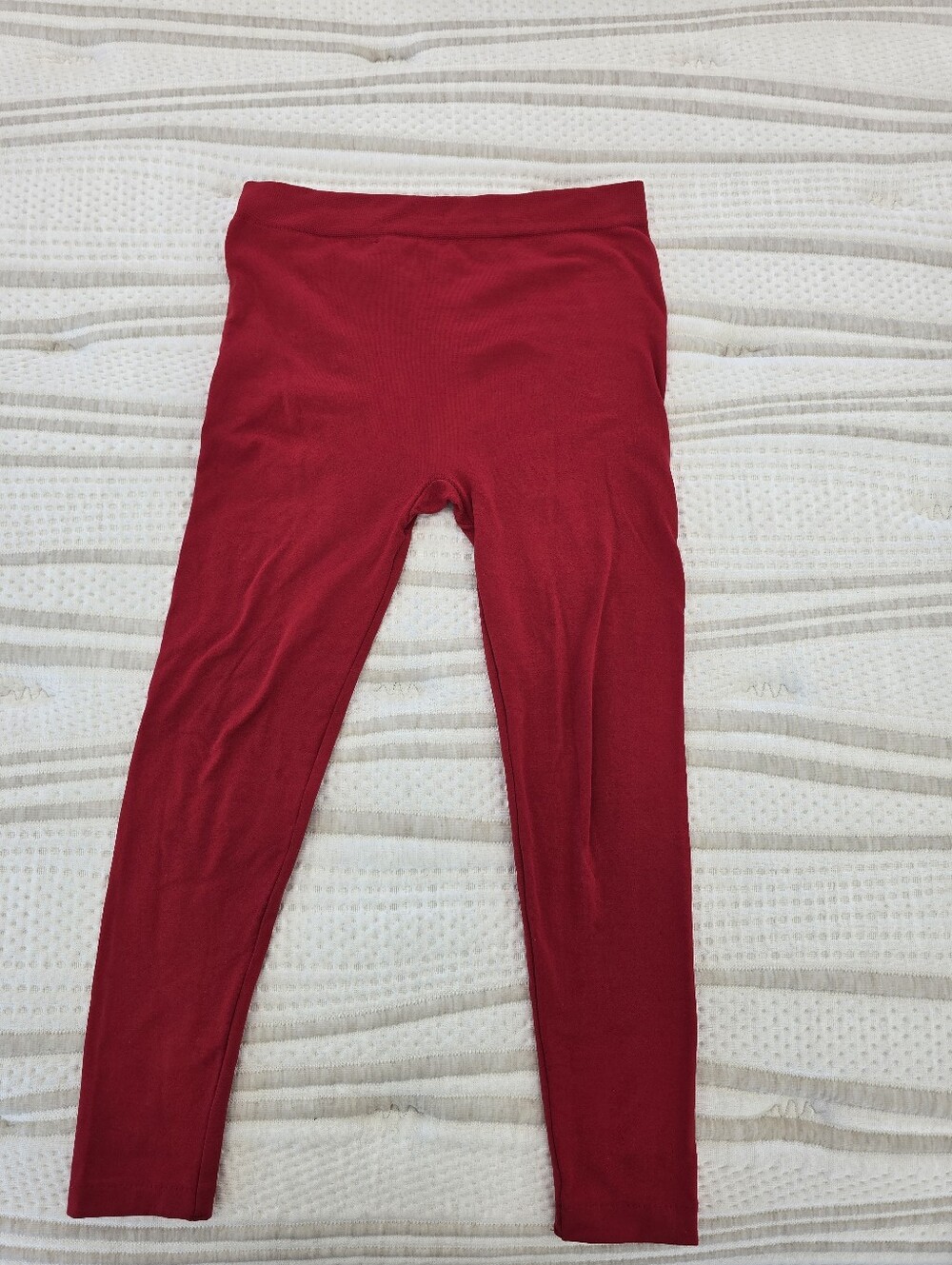 Love Charm Kid's Red Leggings w Fleece Lining Inside - Size L/XL